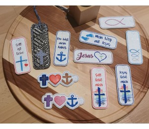 Stickserie ITH - Christliche Motive Lesezeichen Anhänger